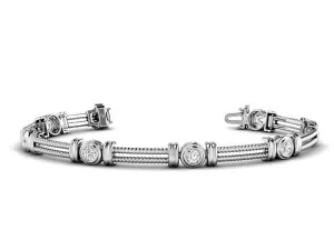 0.50-1.00 CT Round Cut Lab Grown Diamonds - Diamond Bracelet