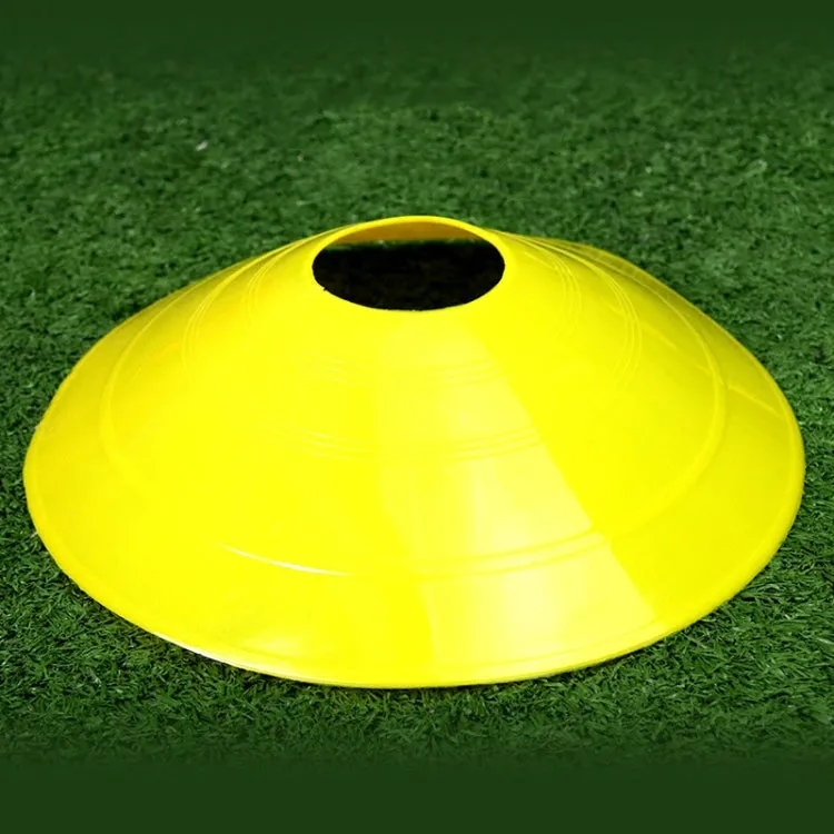 10 PCS Football Training Sign Disc Sign Cone Obstacle Football Training Equipment(Yellow)