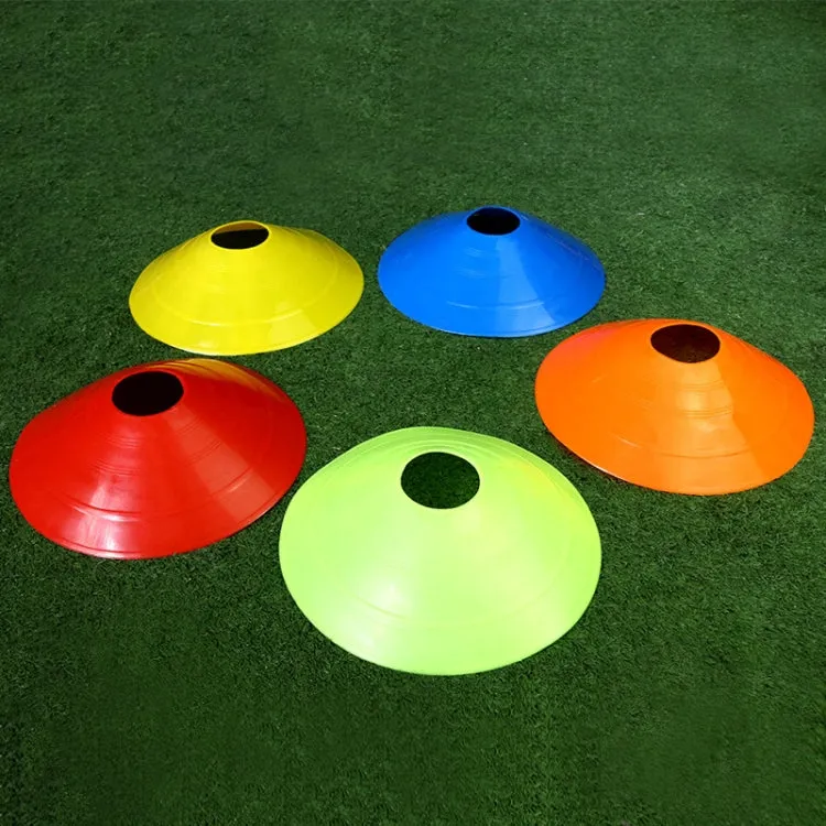 10 PCS Football Training Sign Disc Sign Cone Obstacle Football Training Equipment(Yellow)