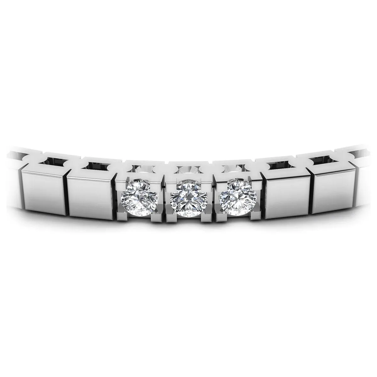 1.00-3.00 CT Round Cut Diamonds - Tennis Bracelet