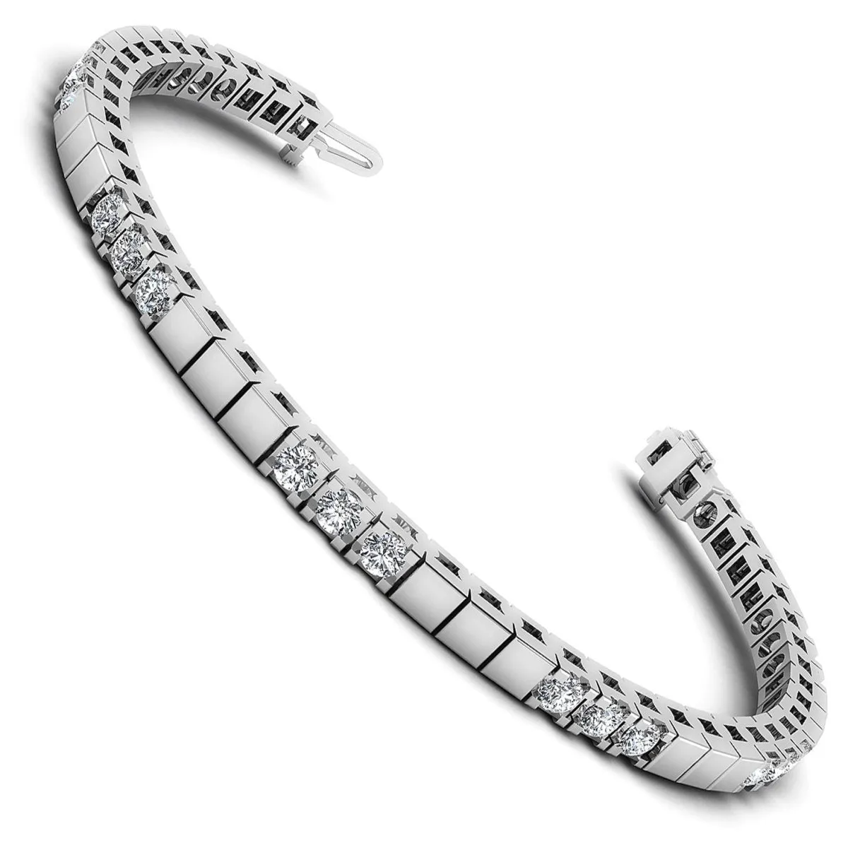 1.00-3.00 CT Round Cut Diamonds - Tennis Bracelet