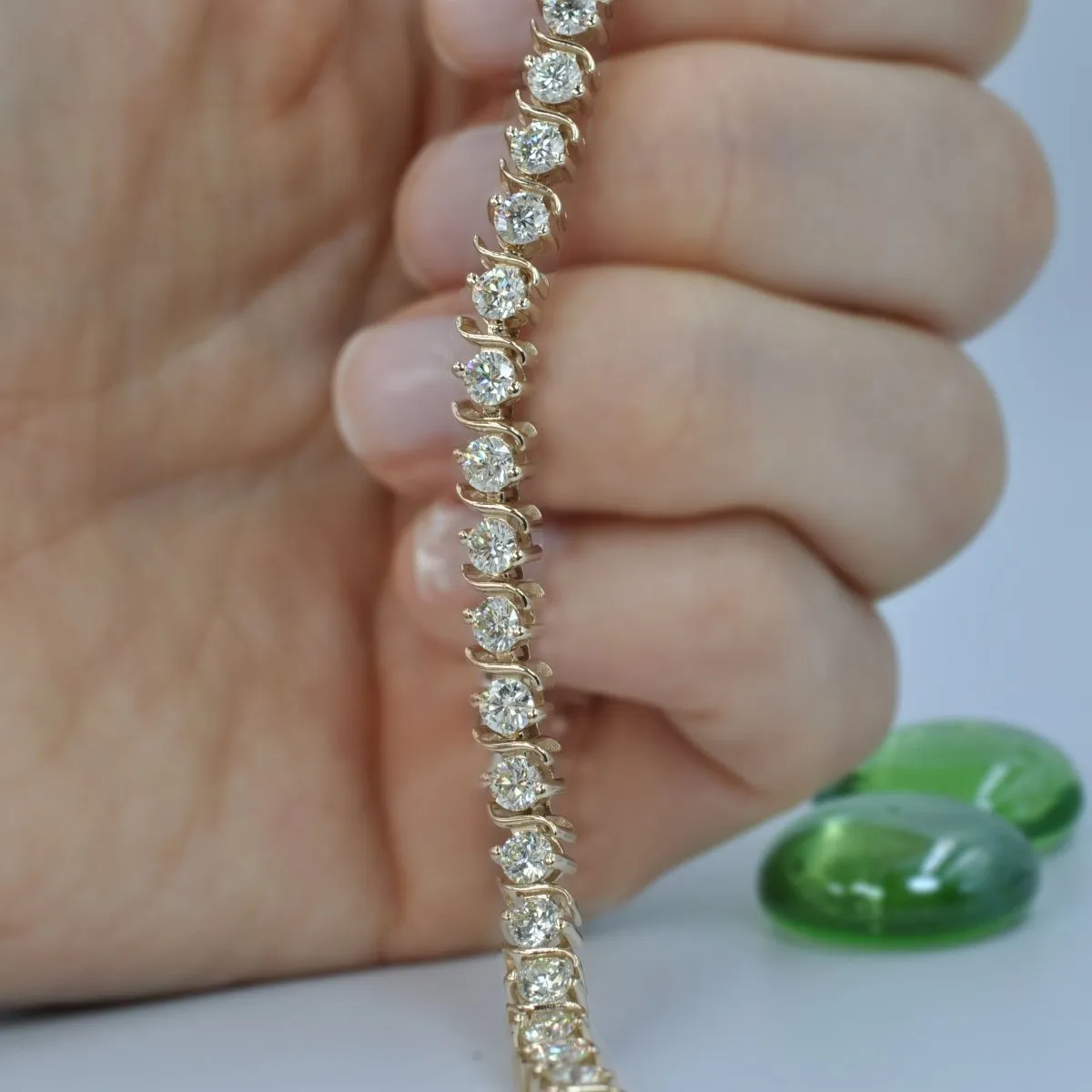 1.00-5.00 CT Round Cut Diamonds - Tennis Bracelet