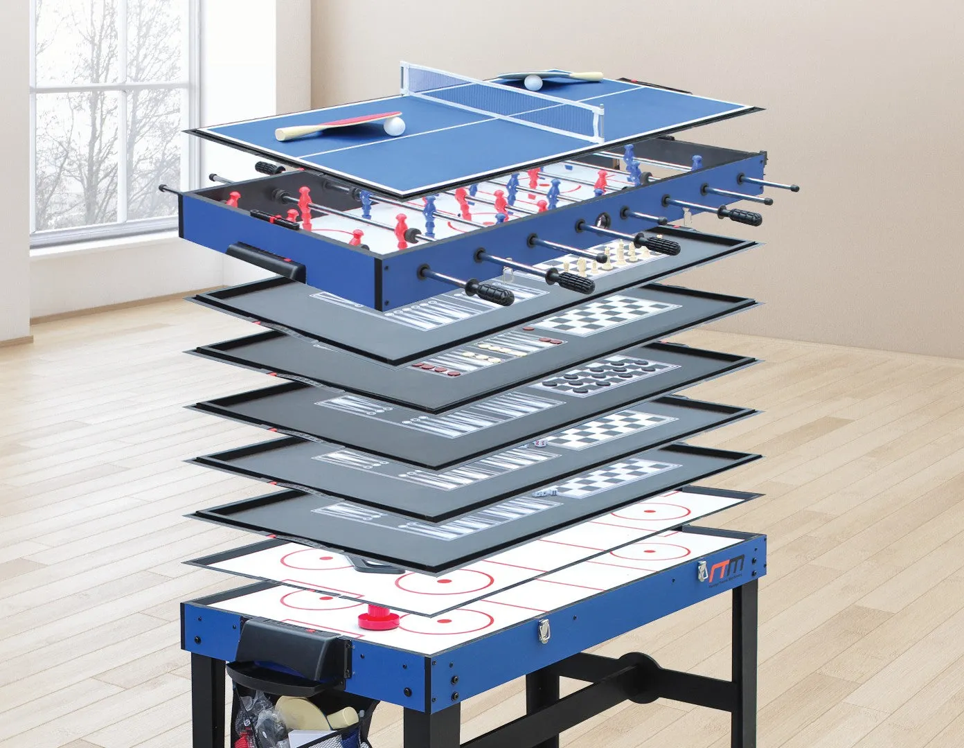 12-in-1 Combo Game Table Set, Compact, MDF, Multi