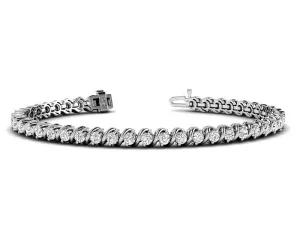 1.50-8.00 CT Round Cut Lab Grown Diamonds - Tennis Bracelet