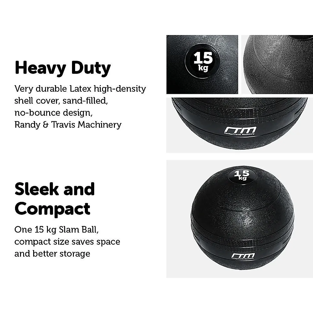 15kg Sand Filled No-Bounce Slam Ball CrossFit Fitness