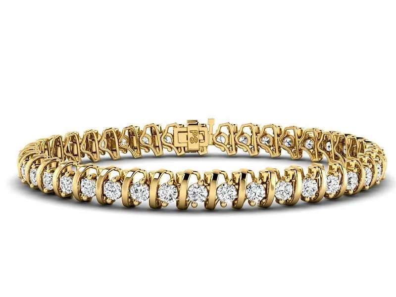 2.00-7.00 CT Round Cut Lab Grown Diamonds - Tennis Bracelet