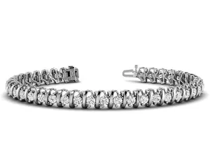 2.00-7.00 CT Round Cut Lab Grown Diamonds - Tennis Bracelet