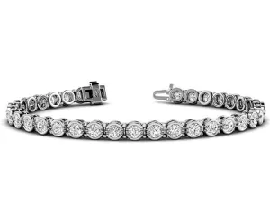 2.00 CT Round Cut Lab Grown Diamonds - Tennis Bracelet