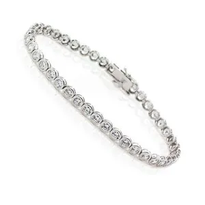 2.10-4.00 CT Round Cut Diamonds - Tennis Bracelet