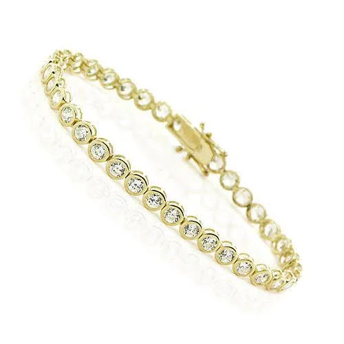 2.10-4.00 CT Round Cut Diamonds - Tennis Bracelet