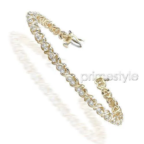 2.20-4.00 CT Round Cut Diamonds - Tennis Bracelet