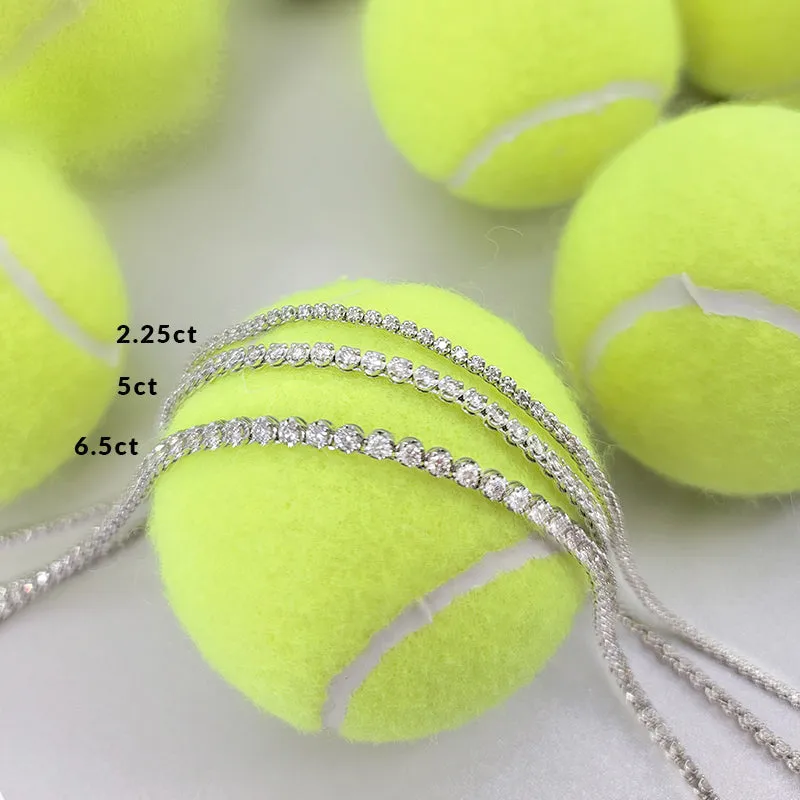 3 Prong Set Diamond Tennis Necklace