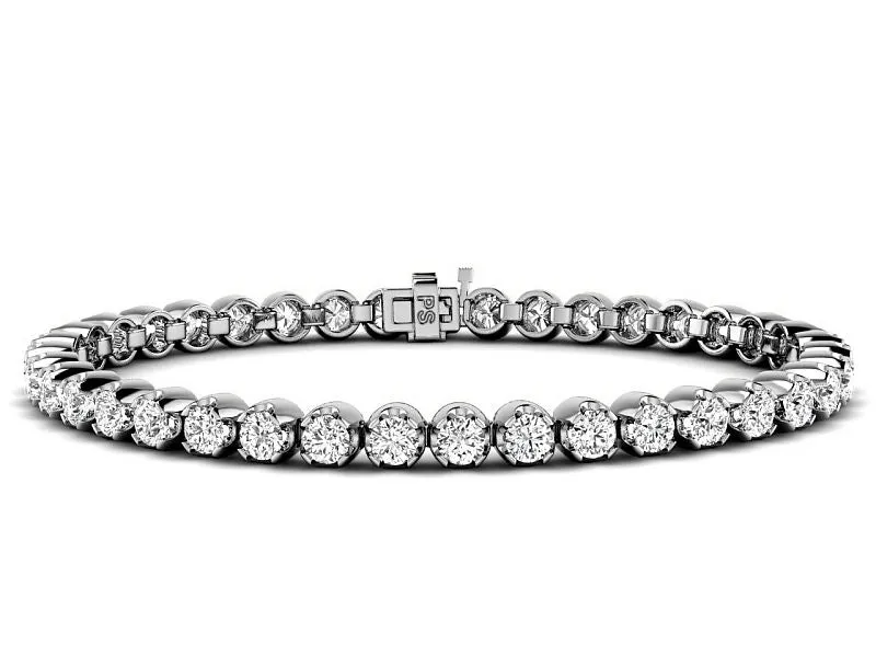 3.50 CT Round Cut Diamonds - Tennis Bracelet