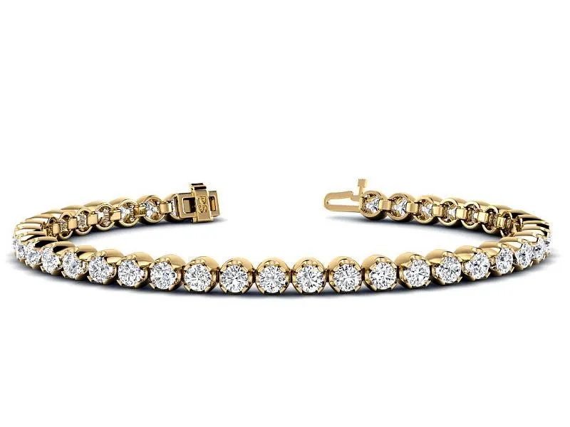 3.50 CT Round Cut Lab Grown Diamonds - Tennis Bracelet