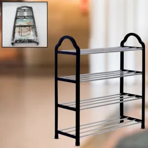 4 Layer Space‑saving Shoes Show Rack Folding Shoe Rack (1 Pc)