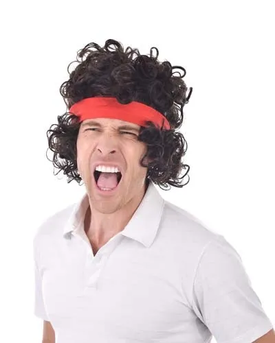 80's McEnroe Tennis Star Wig