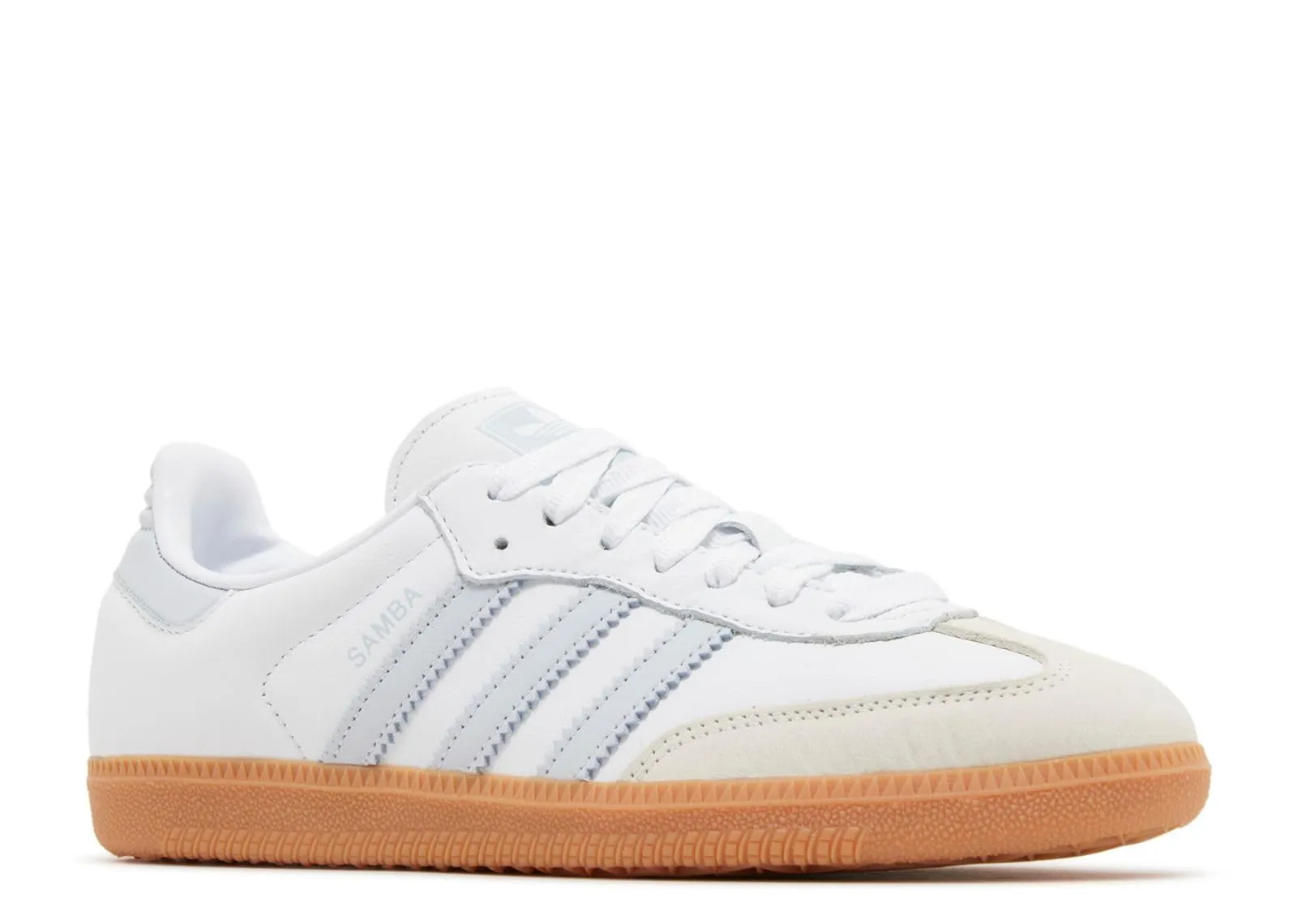 Adidas Samba OG Womens (White Halo Blue Gum, US Footwear Size System, Adult, Women, Numeric, Medium, 8)