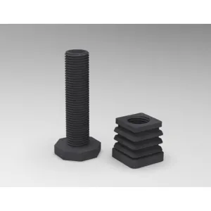 Adjustable support screw for table ARTENGO 714 O and 744 O PONGORI, black