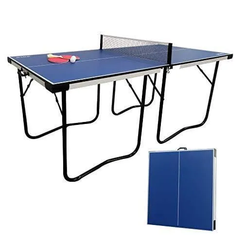 AIPINQI 6ft Table Tennis Table, Foldable Portable & Strong Indoor & Outdoor Table