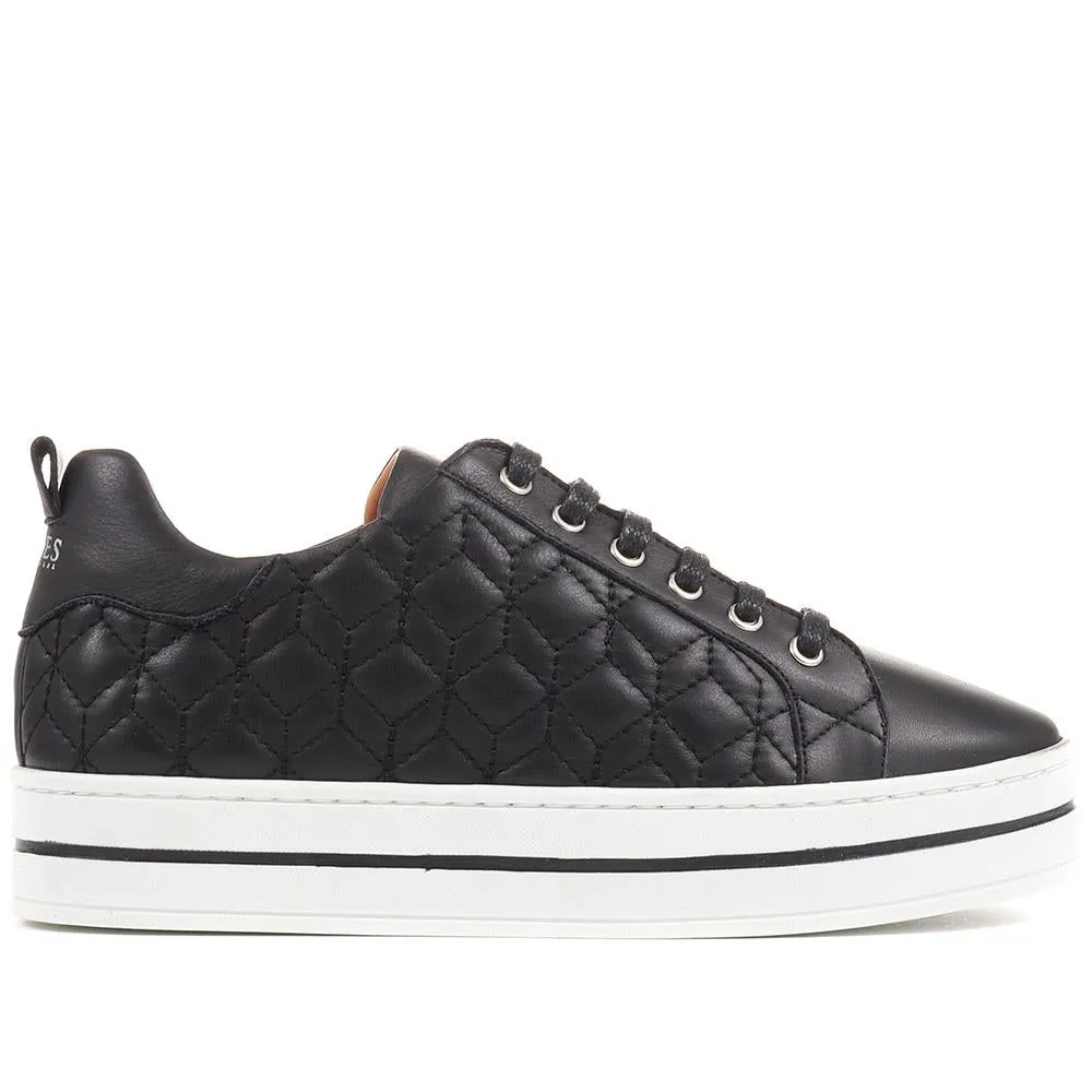 Alexandrite Leather Quilted Trainers - ALEXANDRITE / 323 645