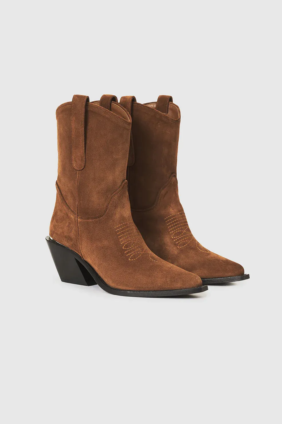 Anine Bing - Mid Tania Boots in Toffee Suede