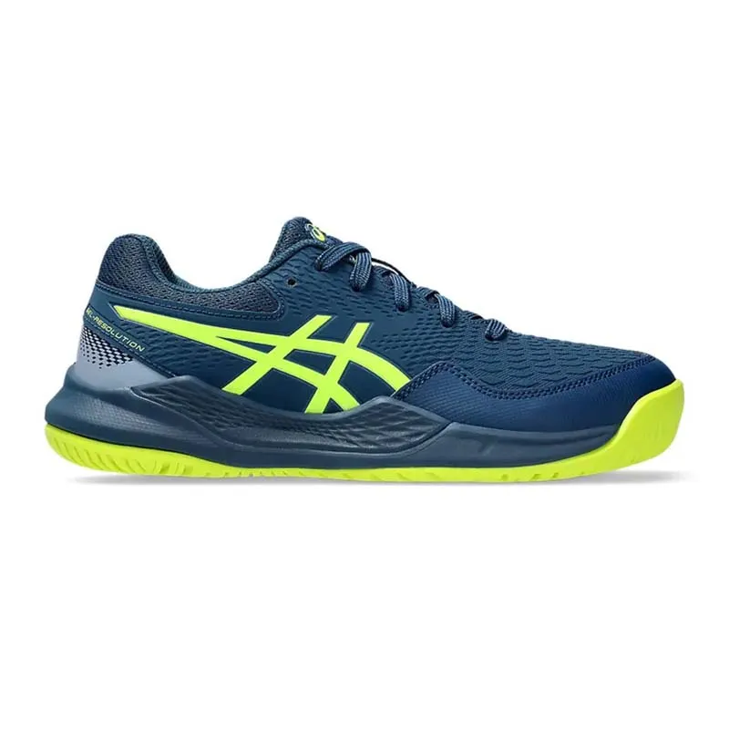 Asics Gel Resolution 9 GS Mako Blue/Safety Yellow