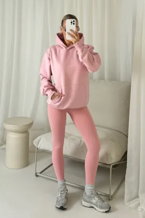 Bella light pink premium hoodie ultimate legging set