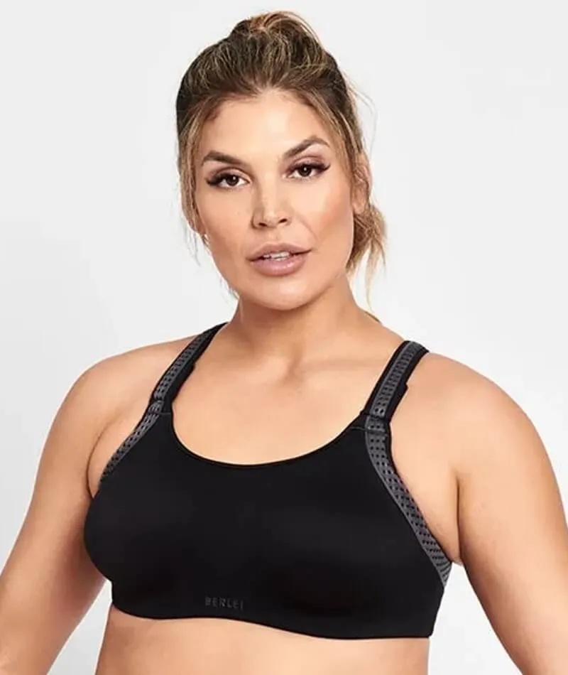 Berlei Pro Elite Mesh Crop Sports Bra - Black