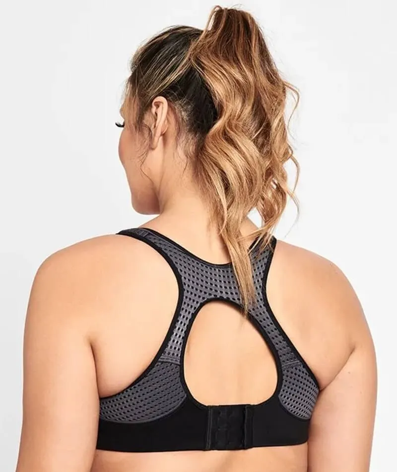 Berlei Pro Elite Mesh Crop Sports Bra - Black