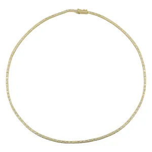 Bezel Baguette Tennis Necklace