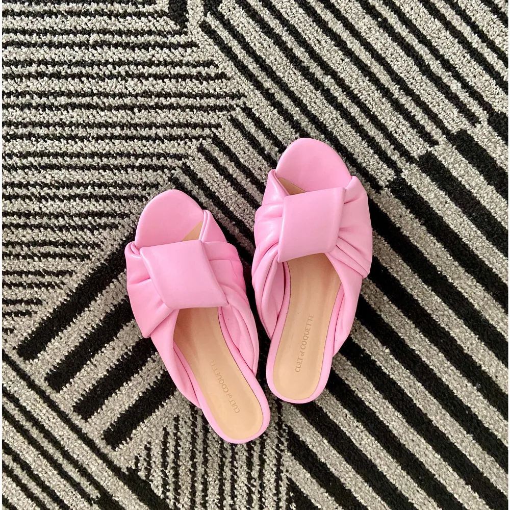 Brigitte Knotted Blush Pink Flats