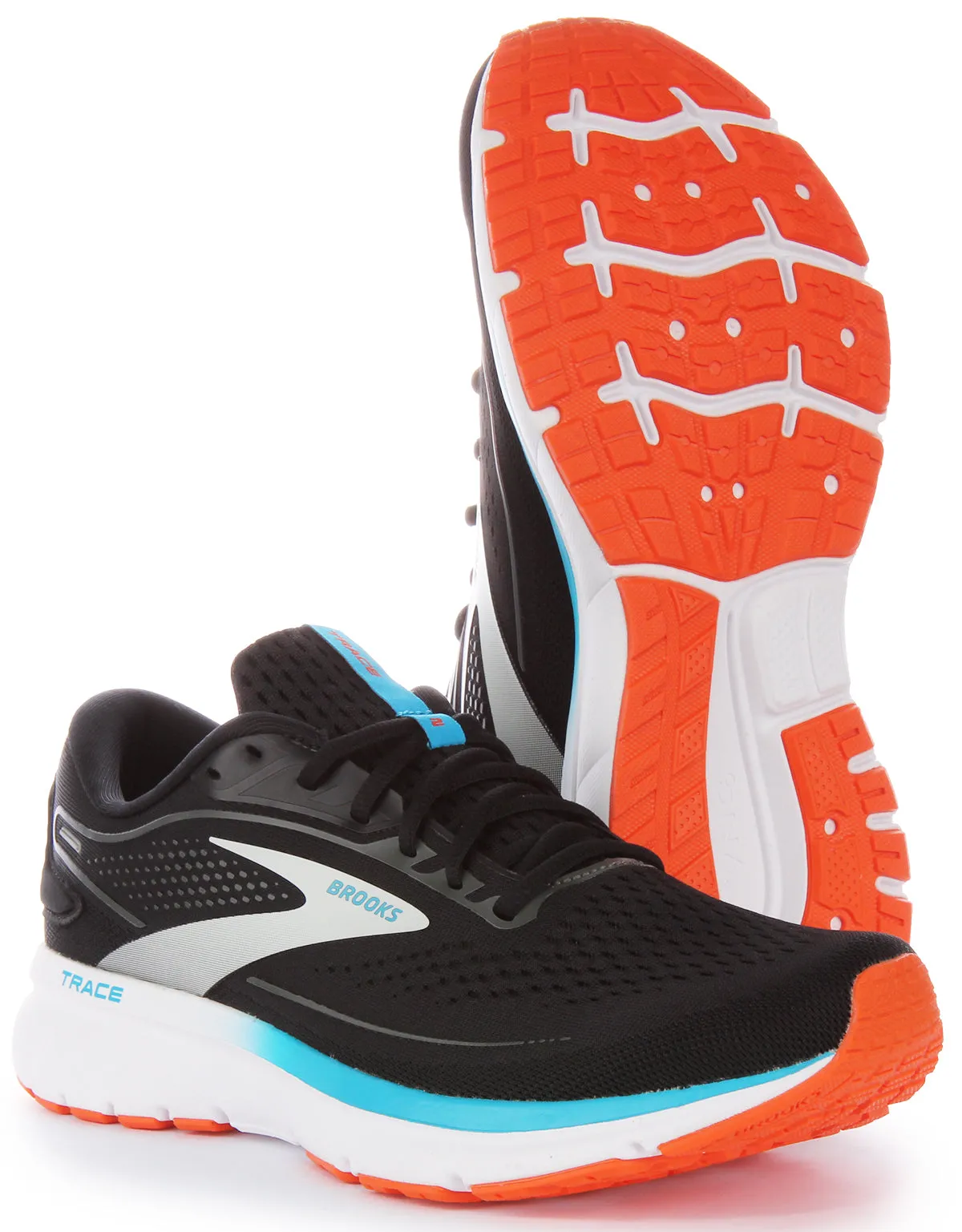 Brooks Trace 2 In Black Blue For Men