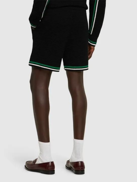 Casablanca   Knit cotton tennis shorts 