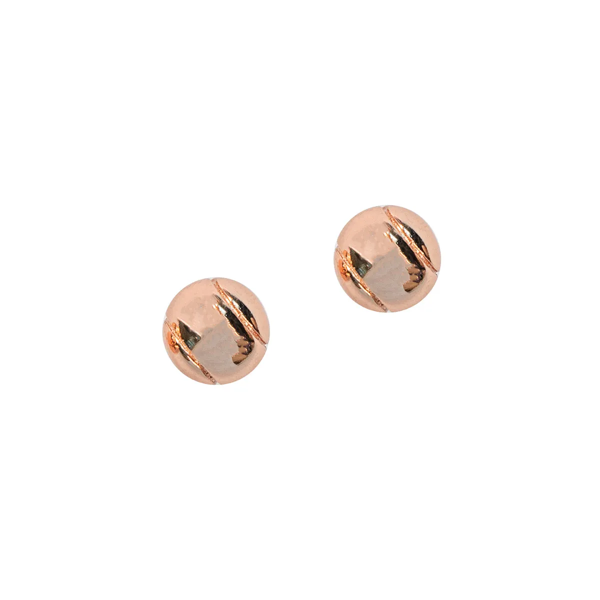 CC Sport Rose Gold Tennis Ball Earrings