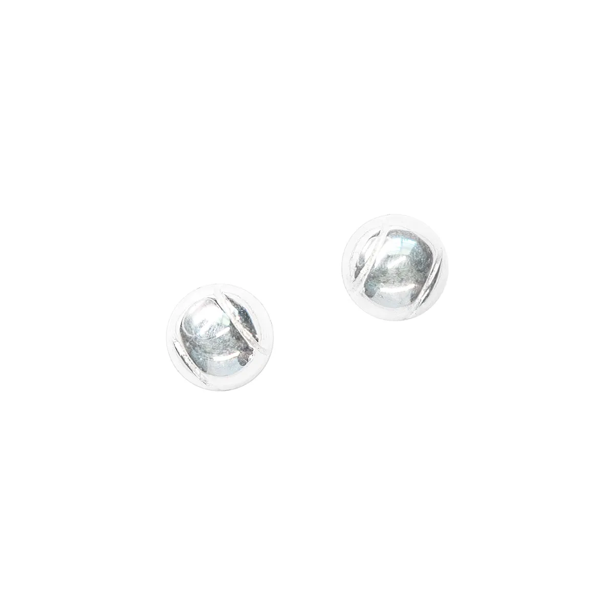 CC Sport Silver Tennis Ball Earrings