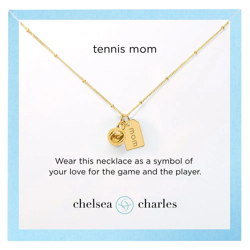 CC Sport Tennis Mom Double Charm Necklace