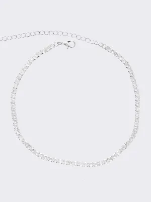 Cubic Zirconia Tennis Choker Necklace