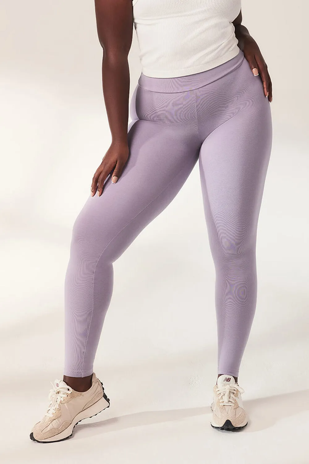 Curve Lightweight Everyday High Waisted Leggings - Mauve