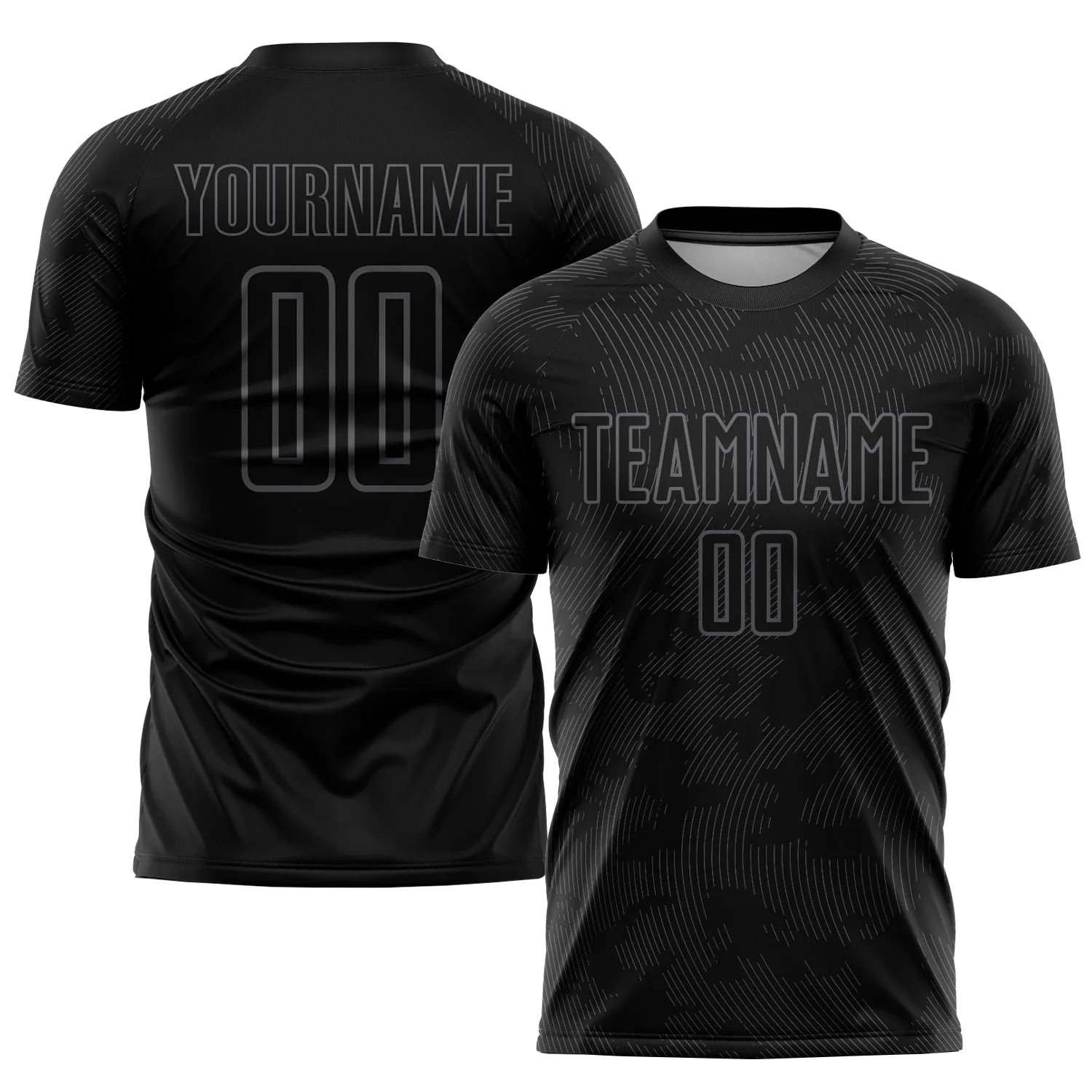 Custom Black Gray Sublimation Soccer Uniform Jersey