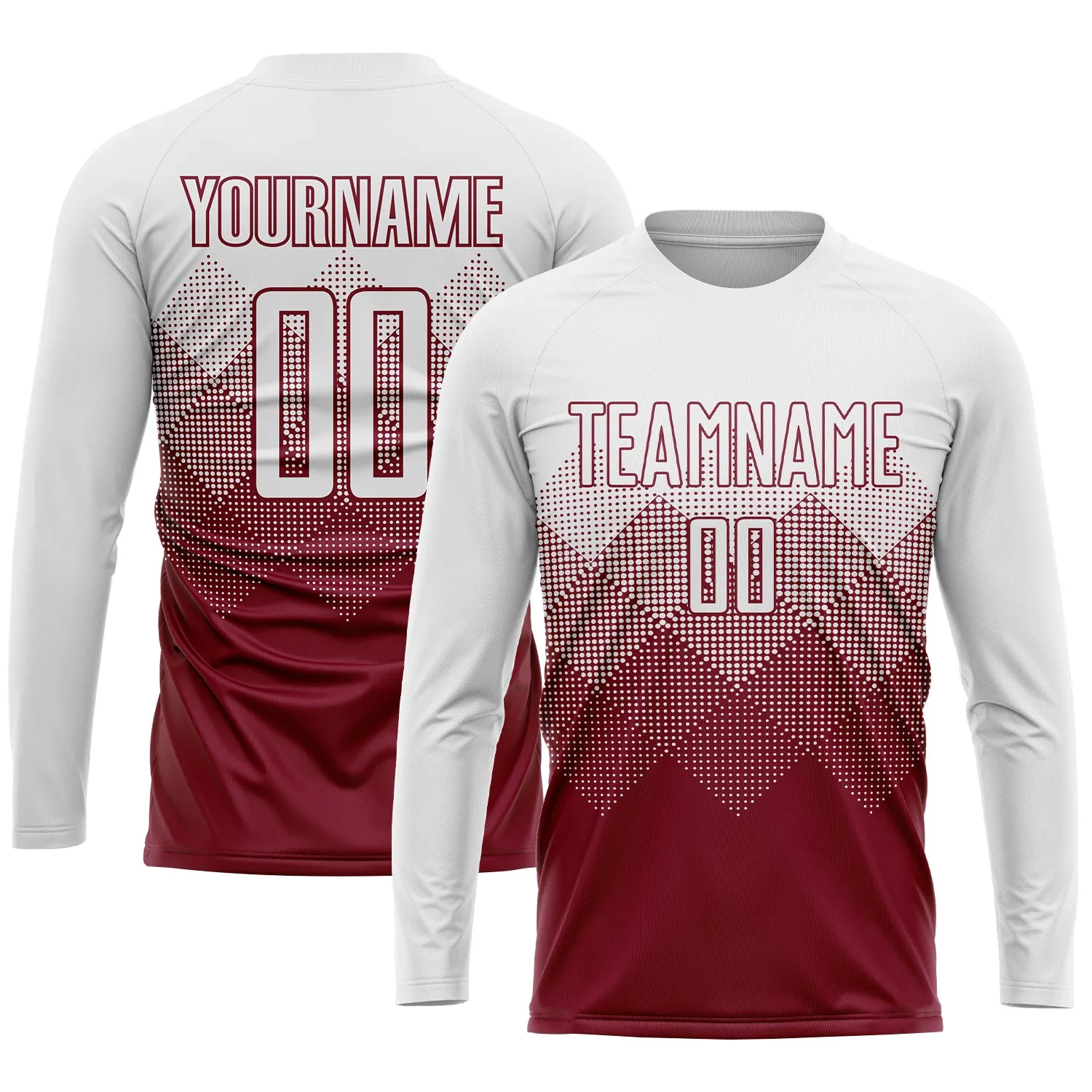 Custom Crimson White Sublimation Soccer Uniform Jersey