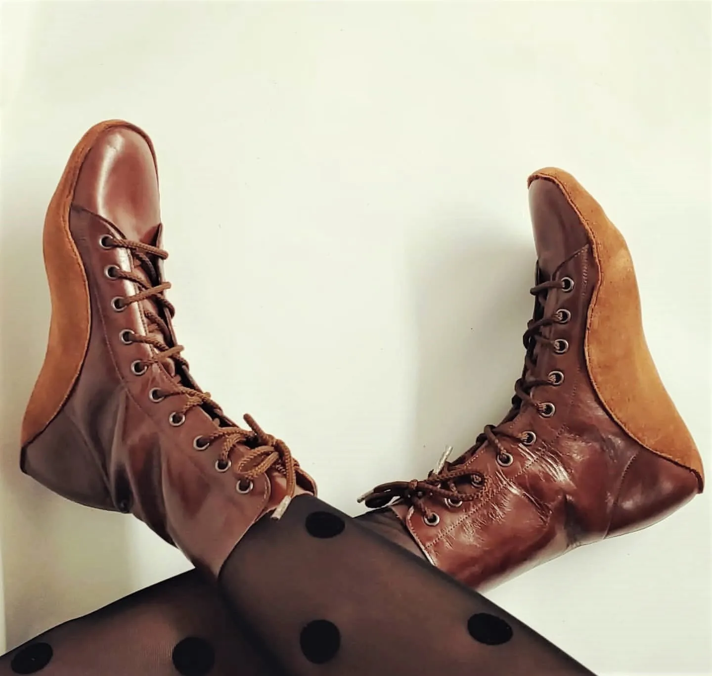 CUSTOM MADE Chestnut Brown Tightrope Boots