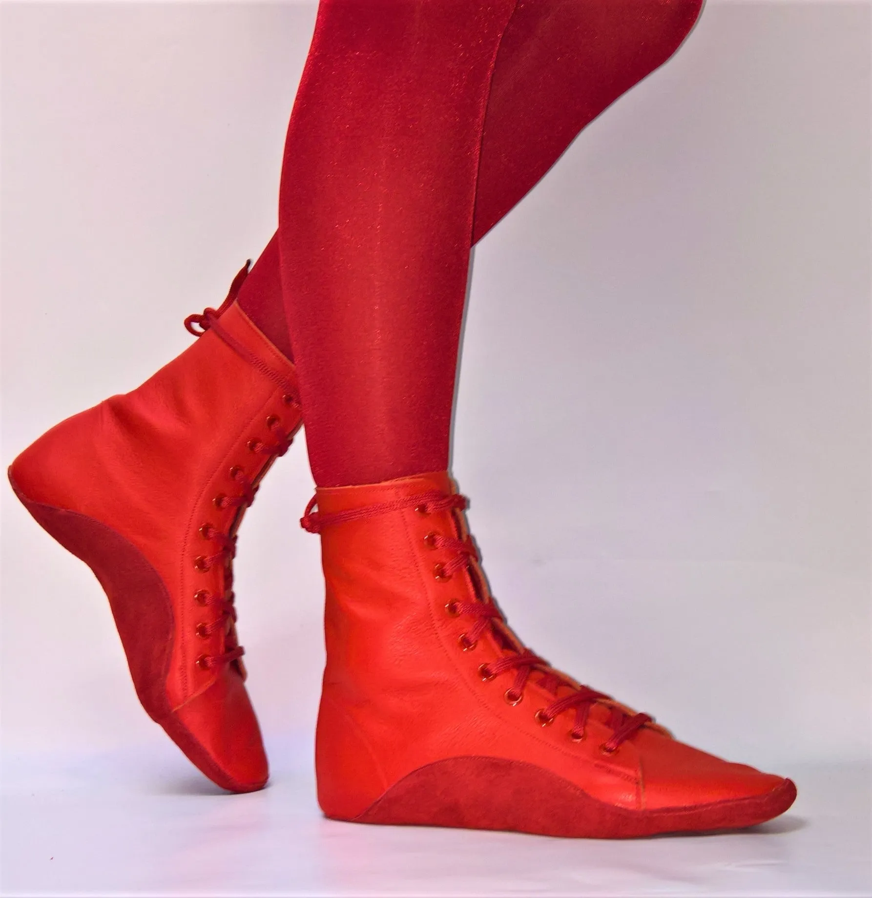 CUSTOM MADE Red Tightrope Boots