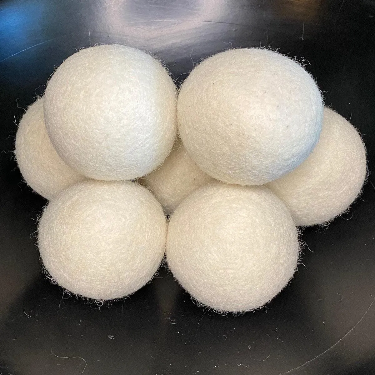 Felted Wool Dryer Balls 6-Pack, XL Premium Reusable Natural Fabric Softener | Environmentally Friendly Dryer Balls