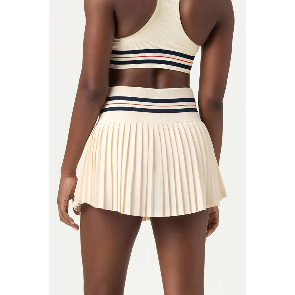 Fila Women's Casa Challenger Pleated Seamless Skort - Gardenia