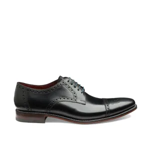 Foley Semi-Brogue Derby Shoes - Black