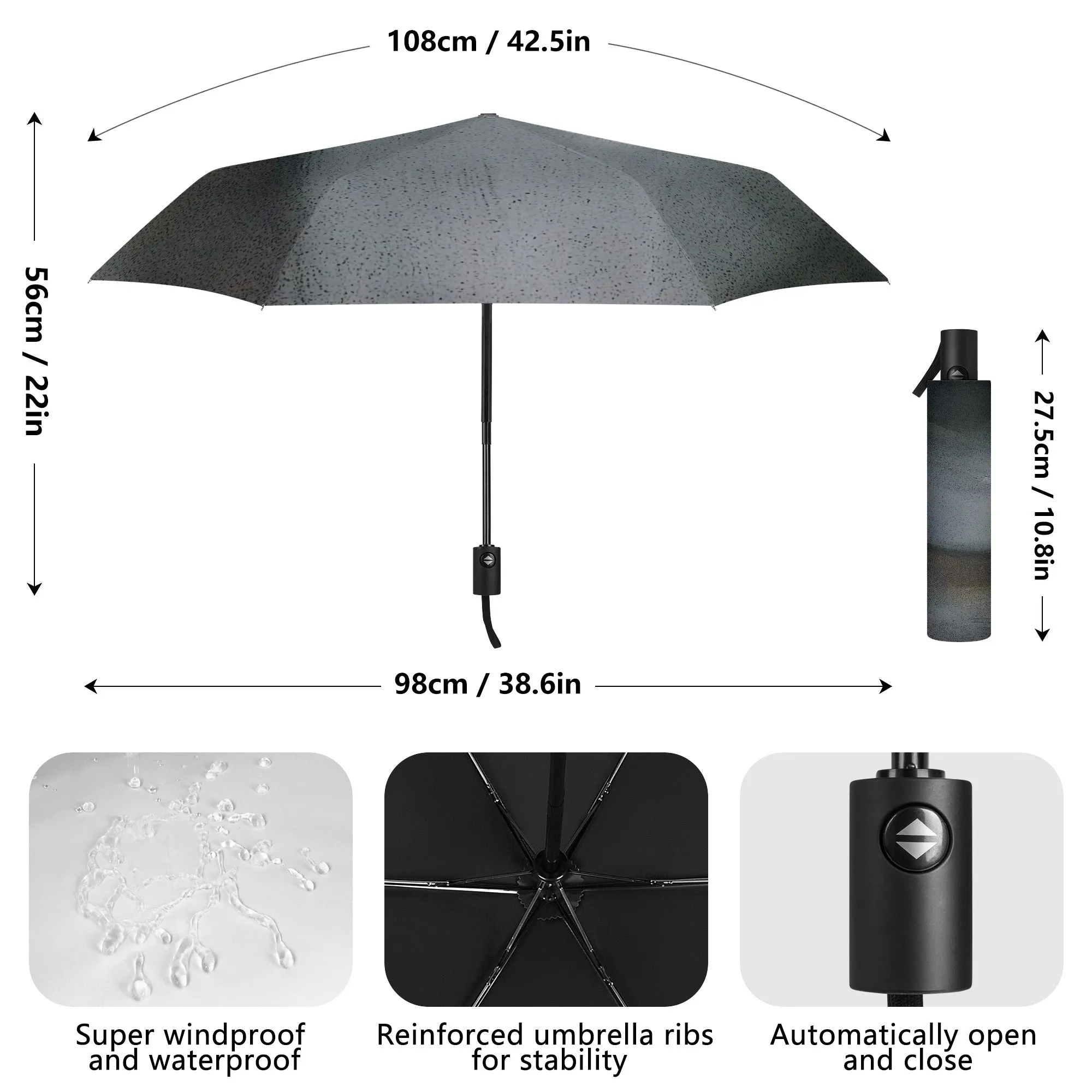 Fully Auto Open & Close Umbrella Printing Outside