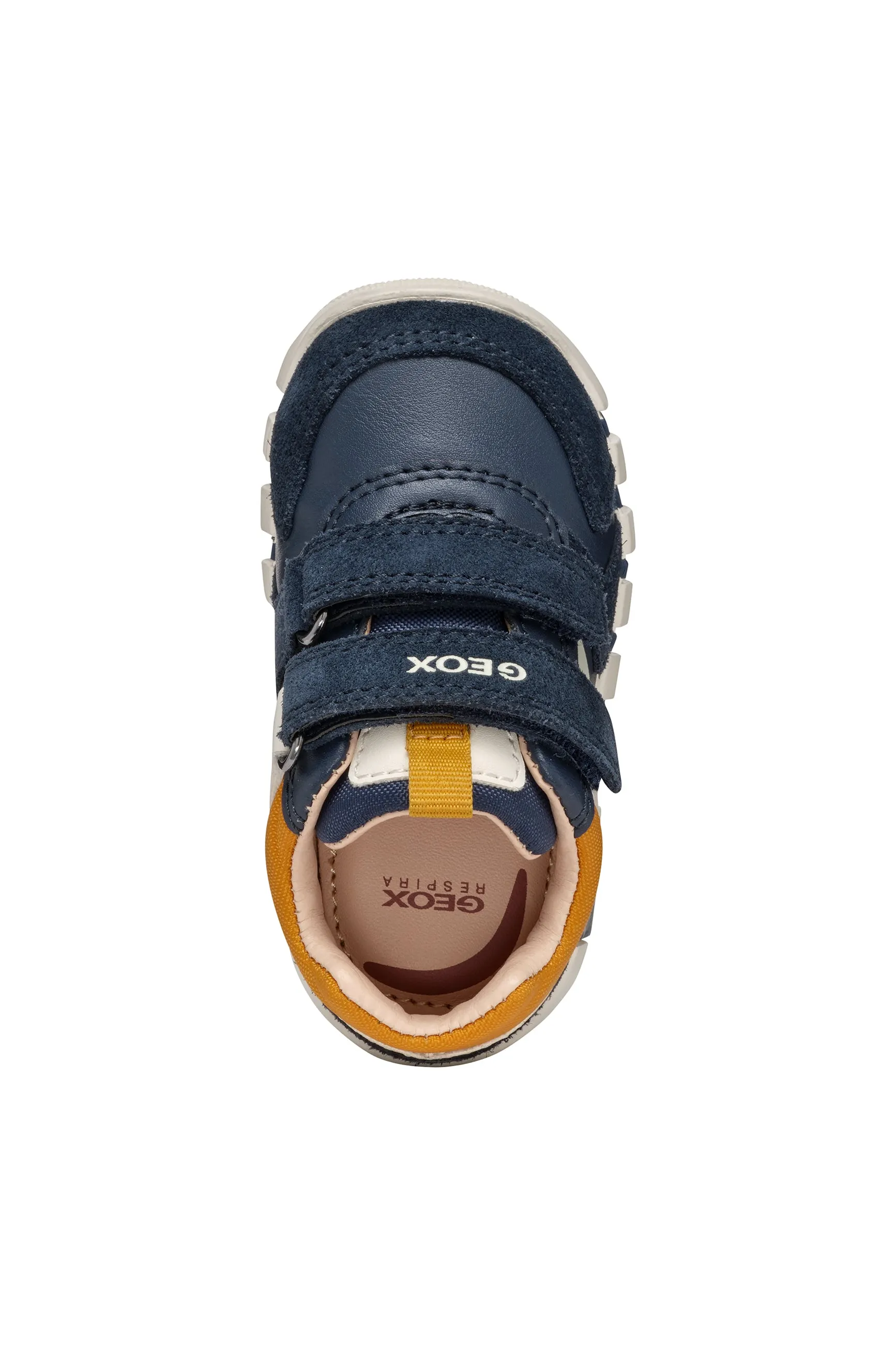 Geox Iupidoo Boys Navy Mustard Trainer