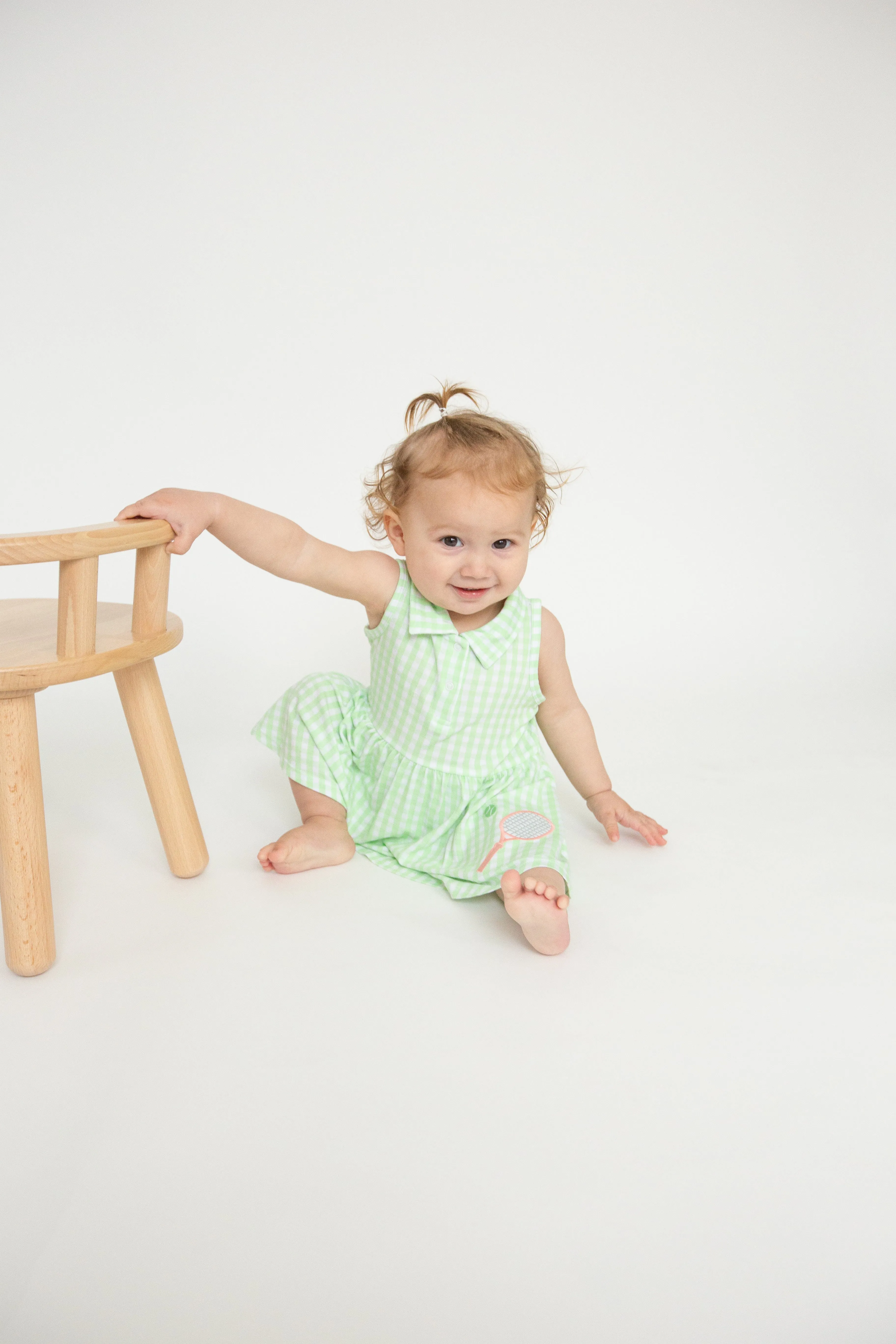 Girls Gingham Tennis Dress