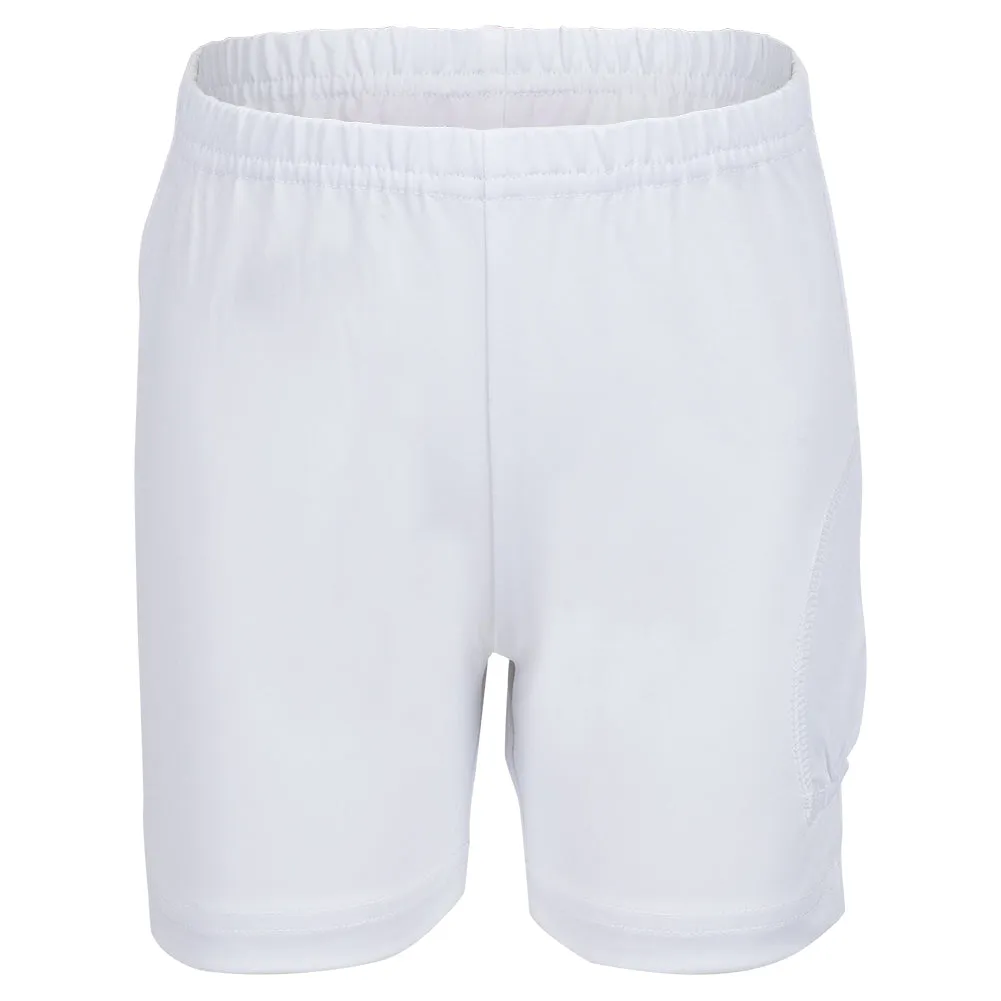 Girls' Tennis Shorty With Ball Pocket White