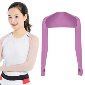 Golf Sunscreen Shawl Sleeves Outdoor Sports Cycling Ice Silk One Word Raglan Sleeves, Size: One Code(Purple)